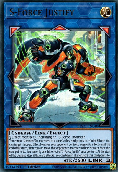 S-Force Justify (BLVO-EN048) [Blazing Vortex]