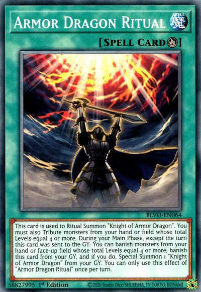 Armor Dragon Ritual (BLVO-EN064) [Blazing Vortex]