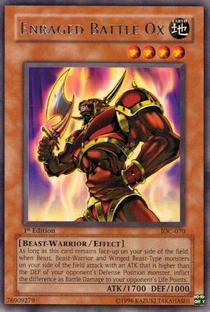 Enraged Battle Ox (IOC-070) - Invasion of Chaos 1st Edition