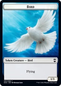 Bird // Spirit Double-Sided Token (1 // 4) [Commander: Kaldheim]