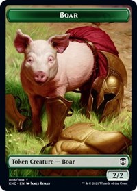 Boar // Spirit Double-Sided Token (5 // 4) [Commander: Kaldheim]