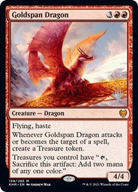 Goldspan Dragon (139) [Promo Pack: Kaldheim]