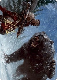 Blizzard Brawl Art Card (Gold-Stamped Signature) (41) [Art Series: Kaldheim]