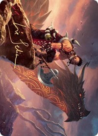 Dragonkin Berserker Art Card (Gold-Stamped Signature) (32) [Art Series: Kaldheim]