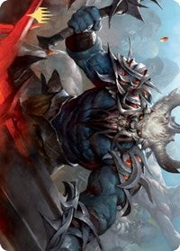 Frenzied Raider Art Card (Gold-Stamped Signature) (34) [Art Series: Kaldheim]
