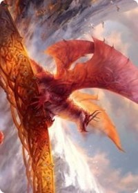 Goldspan Dragon Art Card (35) [Art Series: Kaldheim]