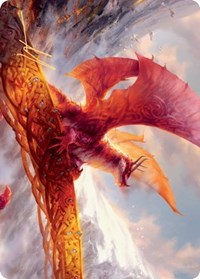 Goldspan Dragon Art Card (Gold-Stamped Signature) (35) [Art Series: Kaldheim]