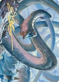 Koma, Cosmos Serpent Art Card (60/81) (Gold-Stamped Signature) (60) [Art Series: Kaldheim]