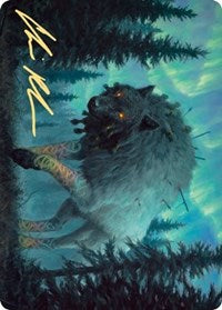 Sarulf, Realm Eater Art Card (Gold-Stamped Signature) (65) [Art Series: Kaldheim]