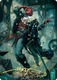 Tibalt, Cosmic Impostor Art Card (Gold-Stamped Signature) (67) [Art Series: Kaldheim]