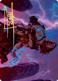 Toralf, God of Fury Art Card (Gold-Stamped Signature) (39) [Art Series: Kaldheim]