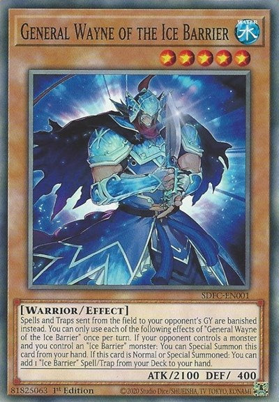 General Wayne of the Ice Barrier (SDFC-EN001) [Structure Deck: Freezing Chains]