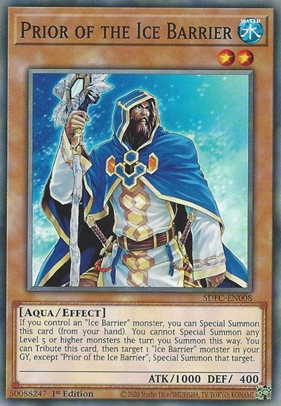 Prior of the Ice Barrier (SDFC-EN008) [Structure Deck: Freezing Chains]