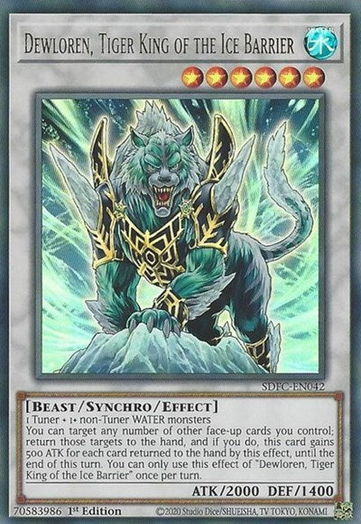 Dewloren, Tiger King of the Ice Barrier (SDFC-EN042) [Structure Deck: Freezing Chains]