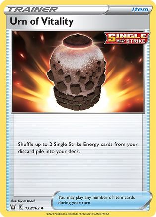 Urn of Vitality 139/163  SWSH05 Battle Styles - Uncommon