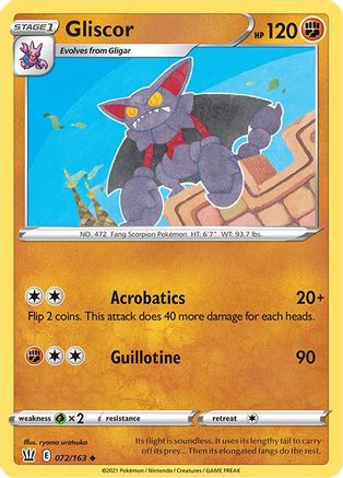 Gliscor 072/163  SWSH05 Battle Styles - Uncommon