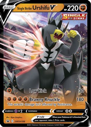 Single Strike Urshifu V SWSH106  - Holofoil SWSH Sword & Shield Promo Cards - Promo