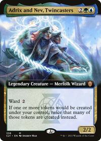 Adrix and Nev, Twincasters (Extended Art) (336) [Commander 2021]