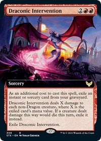 Draconic Intervention (Extended Art) (309) [Strixhaven: School of Mages]