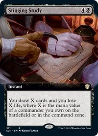 Stinging Study (Extended Art) (371) [Commander 2021]