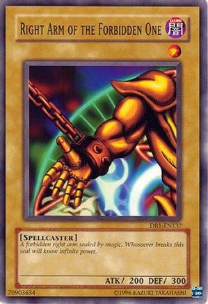 Right Arm of the Forbidden One (DB1-EN137) - Dark Beginning 1 Unlimited