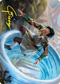 Vortex Runner Art Card (Gold-Stamped Signature) (6) [Art Series: Strixhaven]