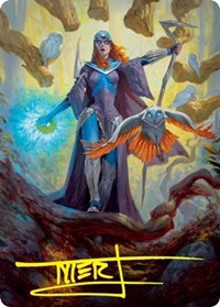 Kasmina, Enigma Sage Art Card (Gold-Stamped Signature) (29) [Art Series: Strixhaven]
