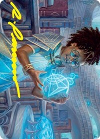 Zimone, Quandrix Prodigy Art Card (Gold-Stamped Signature) (46) [Art Series: Strixhaven]