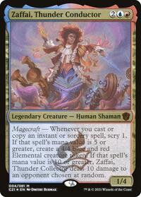 Zaffai, Thunder Conductor (Display Commander) - Thick Stock (4) [Commander 2021]