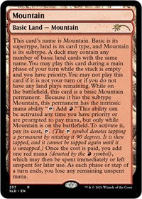 Mountain (257) (Full-Text Lands) (257) [Secret Lair Drop Series]