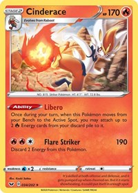 Cinderace - 034/202 (Non-Holo) (034/202) [Deck Exclusives]