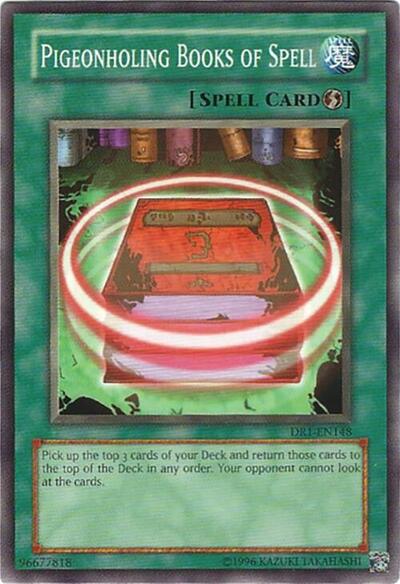 Pigeonholing Books of Spell (DR1-EN148) [Dark Revelation Volume 1]