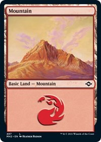 Mountain (487) (Foil Etched) (487) [Modern Horizons 2]