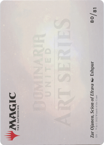Zar Ojanen, Scion of Efrava // Zar Ojanen, Scion of Efrava (ADMU-080) - Dominaria United Art Series (Borderless) Foil
