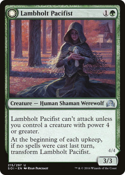 Lambholt Pacifist (SOI-215) - Shadows over Innistrad: (Double Faced Transform)