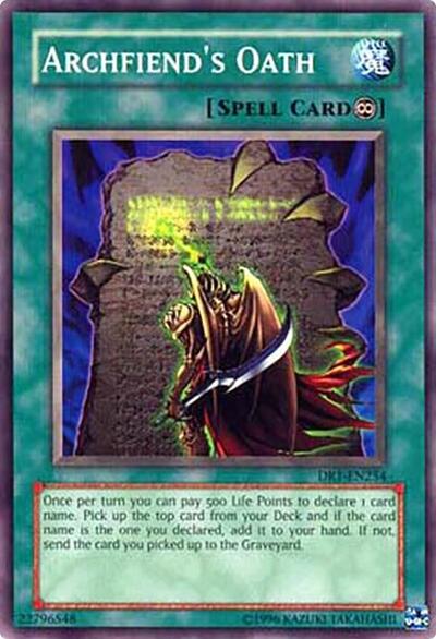Archfiend's Oath (DR1-EN254) [Dark Revelation Volume 1]