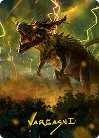 Thrasta, Tempest's Roar Art Card (42/81) (Gold-Stamped Signature) (42) [Art Series: Modern Horizons 2]