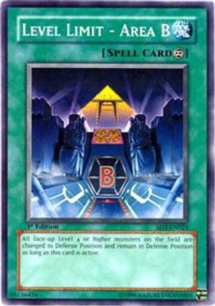 Level Limit - Area B (SD3-EN024) - Structure Deck: Blaze of Destruction 1st Edition