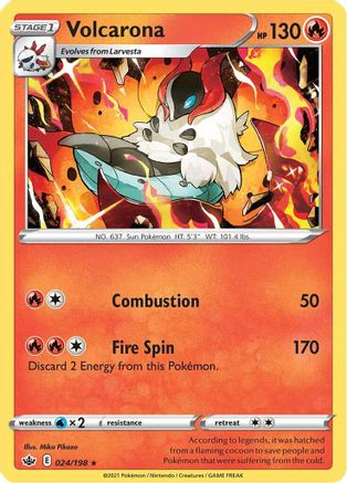 Volcarona 024/198  SWSH06 Chilling Reign - Rare