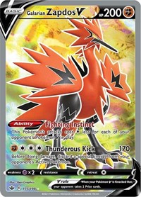 Galarian Zapdos V (Full Art) (173/198) [SWSH06: Chilling Reign]