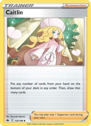 Caitlin 132/198  - Reverse Holofoil SWSH06 Chilling Reign - Uncommon