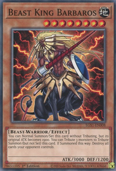 Beast King Barbaros (EGS1-EN008) [Egyptian God Deck: Slifer the Sky Dragon]