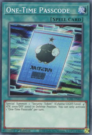 One-Time Passcode (EGS1-EN031) - Egyptian God Deck: Slifer the Sky Dragon Unlimited