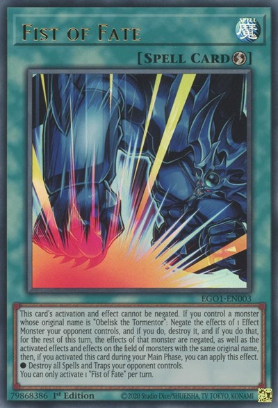 Fist of Fate (EGO1-EN003) [Egyptian God Deck: Obelisk the Tormentor]