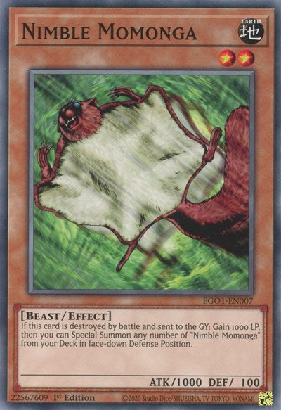 Nimble Momonga (EGO1-EN007) [Egyptian God Deck: Obelisk the Tormentor]