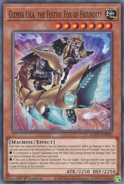 Gizmek Uka, the Festive Fox of Fecundity (EGO1-EN020) [Egyptian God Deck: Obelisk the Tormentor]
