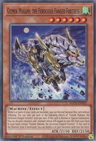Gizmek Makami, the Ferocious Fanged Fortress (EGO1-EN021) [Egyptian God Deck: Obelisk the Tormentor]