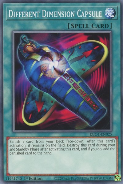 Different Dimension Capsule (EGO1-EN025) [Egyptian God Deck: Obelisk the Tormentor]