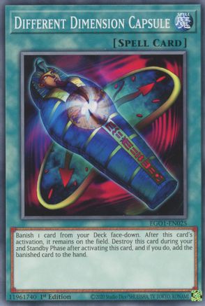 Different Dimension Capsule (EGO1-EN025) - Egyptian God Deck: Obelisk the Tormentor Unlimited
