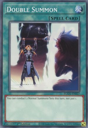 Double Summon (EGO1-EN027) - Egyptian God Deck: Obelisk the Tormentor 1st Edition